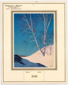 Maxfield Parrish -When Winter Comes 1941 Calendar