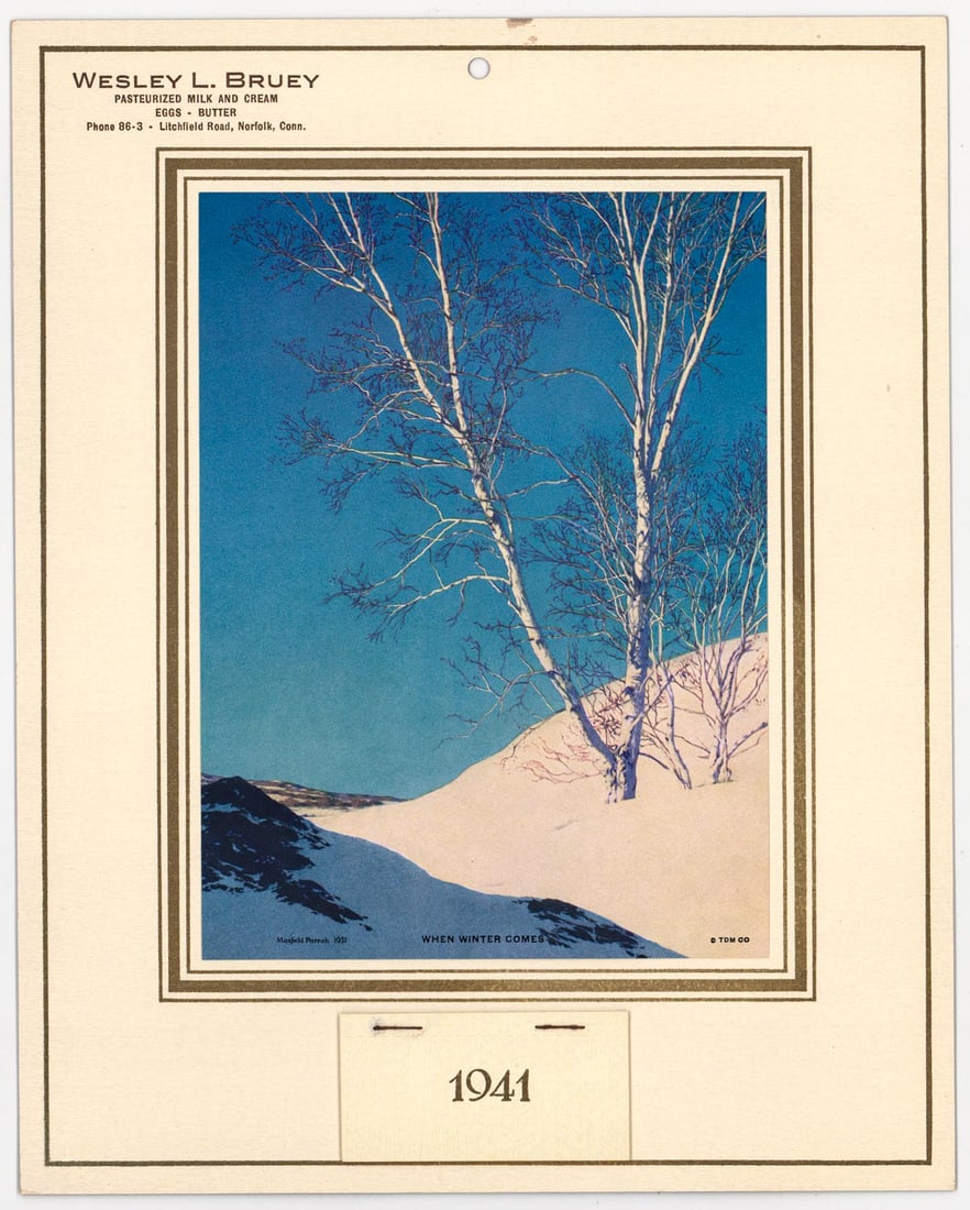 Maxfield Parrish -When Winter Comes 1941 Calendar (1 of 8)