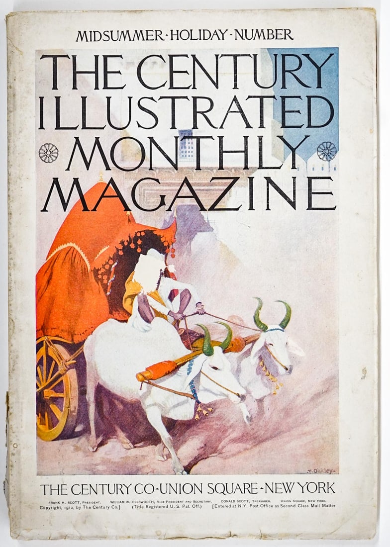 Century Magazine Aug 1912 - Curtis Publishing: The Century Illustrated Monthly Magazine August 1912 with 4pp. of illustrations by Maxfield Parrish of the New Building of the Century Publishing Co., Philadelphia. This issue also includes Building t