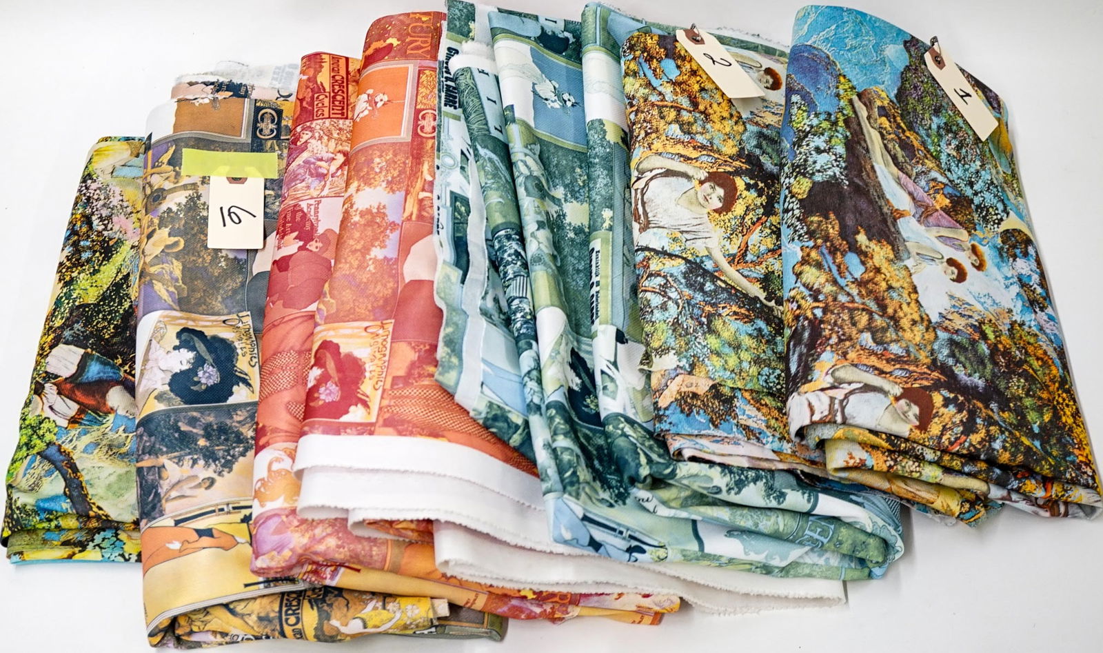 Maxfield Parrish (7) Pieces Fabric Collages (1 of 8)