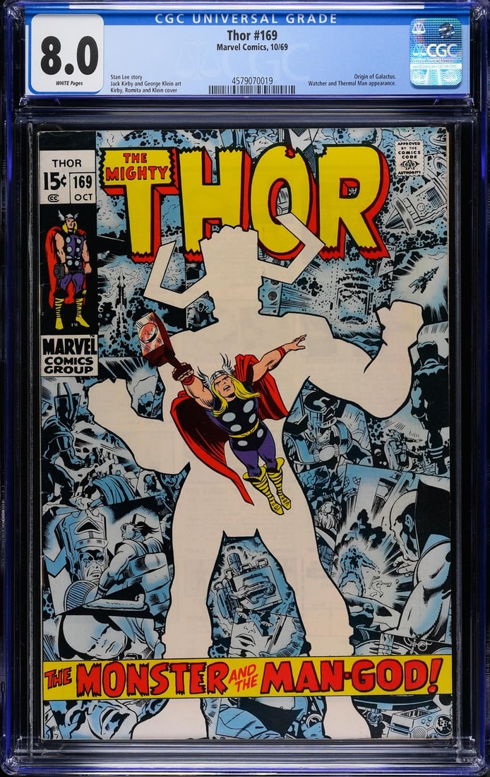 Thor 169 10/69 Marvel Comics CGC 8.0 (1 of 2)