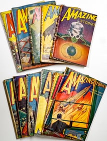 Vintage (11) Comics Amazing Stories-Pulp Fiction