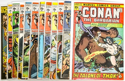 Conan The Barbarian #1-12 Comic Books MARVEL