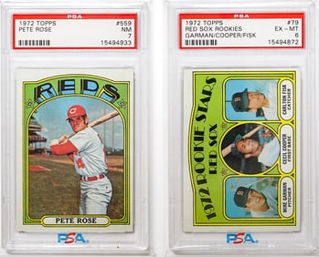 1972 Topps Pete Rose & Fisk (RC)
