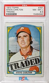 1972 Topps Traded Steve Carlton #751 PSA 8.5