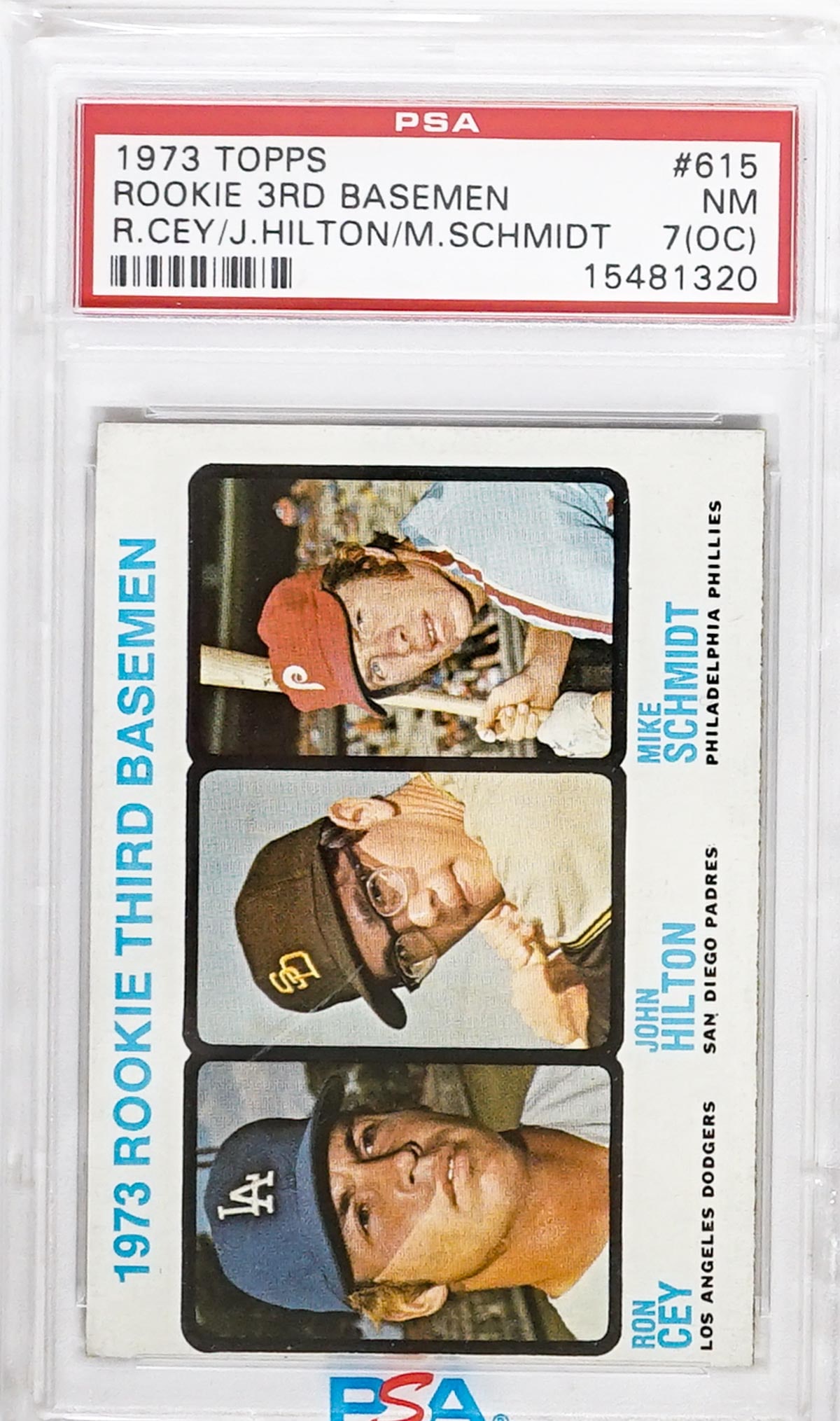 Mike Schmidt (RC) 1973 Topps #615 PSA 7 (OC) (1 of 2)