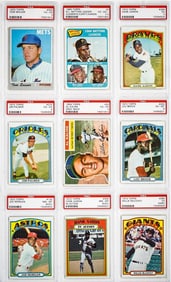 (9) Vintage Topps PSA Graded Baseball Cards