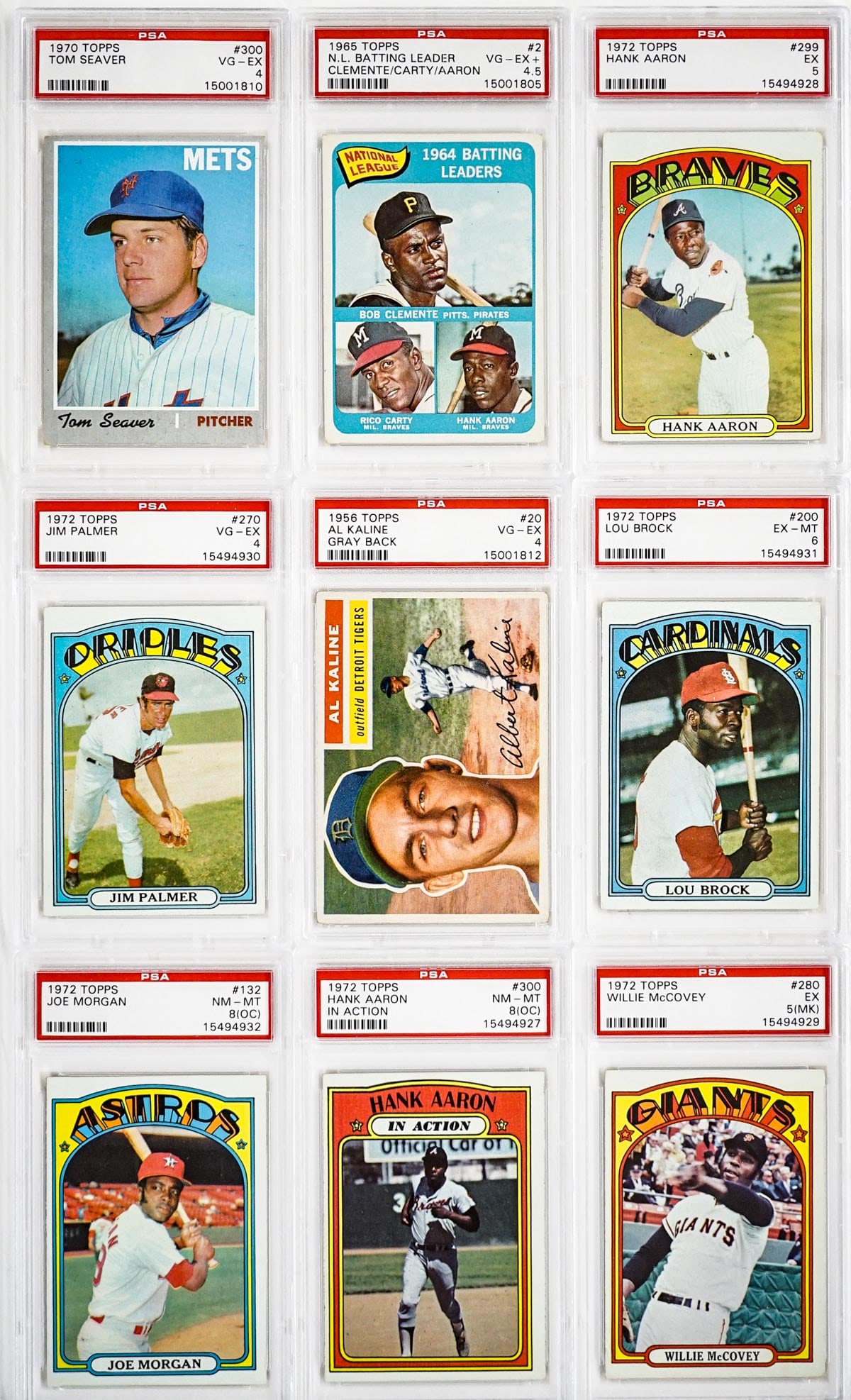 (9) Vintage Topps PSA Graded Baseball Cards (1 of 7)