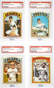 Clemente, Munson, Killebrew High Grade 1972 Topps