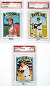 1972 Topps PSA 8 (Carew, Robinson, Gibson)