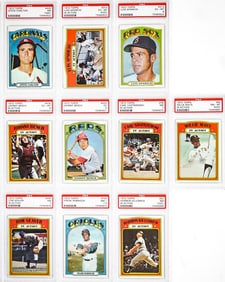 (10) 1972 Topps Graded Vintage Baseball Cards