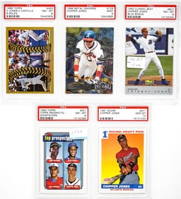 Chipper Jones PSA Graded Baseball Cards w/RC's