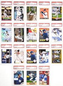 (18) Derek Jeter PSA Graded Baseball Cards