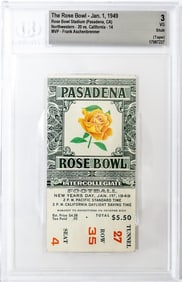The Rose Bowl 1949 Ticket BGS Grade 3