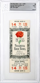 The Rose Bowl 1955 Ticket BGS Grade 8