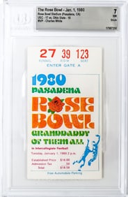 The Rose Bowl - 1980 Ticket BGS Grade 7