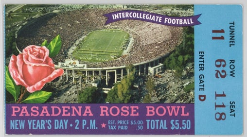 1959 Rose Bowl Ticket
