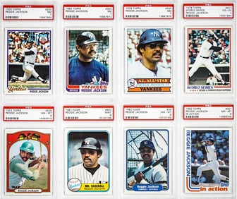Reggie Jackson PSA Grades Cards (8)