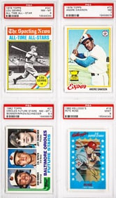 (4) PSA Graded Rookie Cards, Hall of Famers