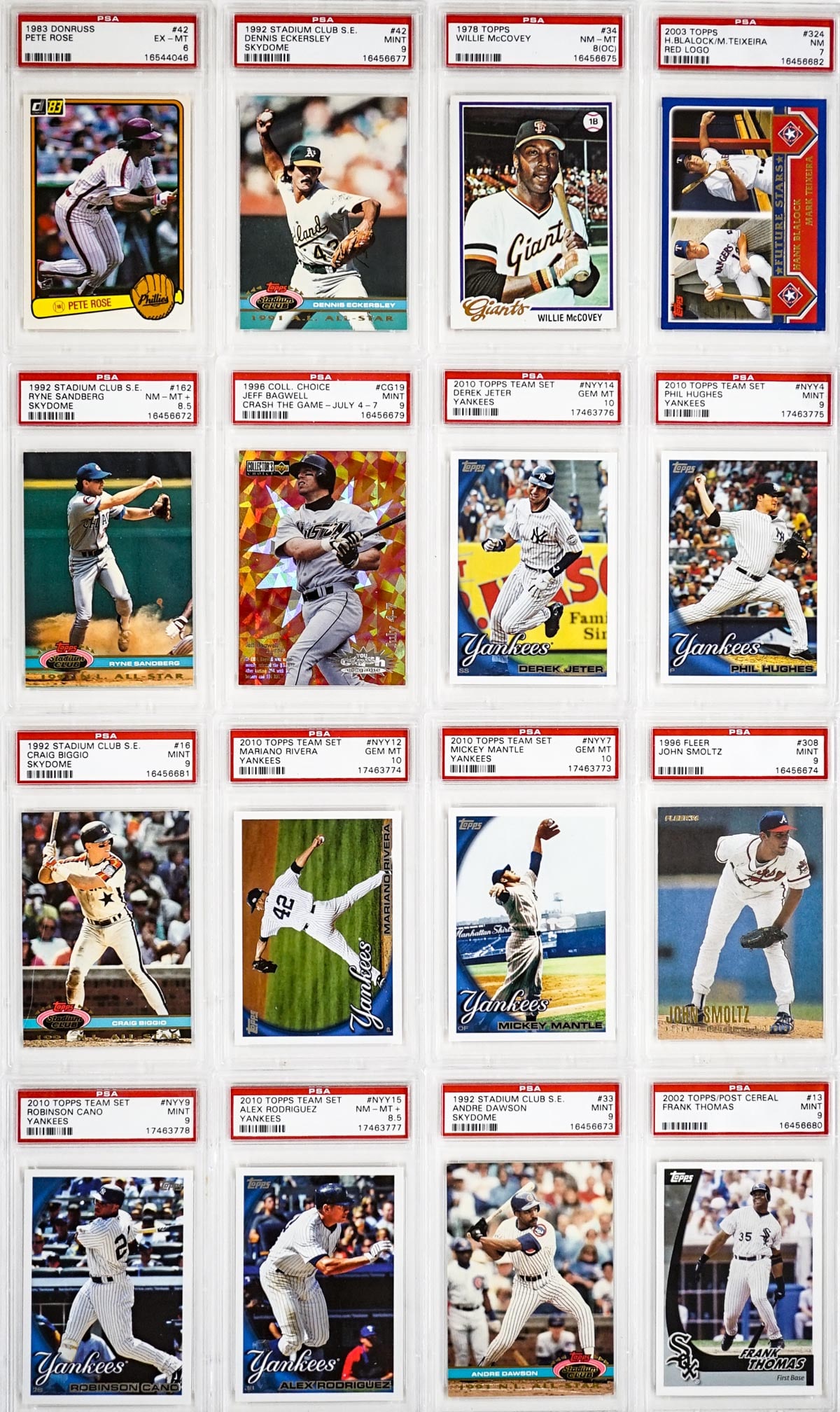 (16) Vintage PSA Graded Baseball Cards (1 of 17)