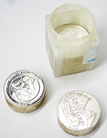 (4) 5 Oz. .999 Fine Silver  Rounds-20 ounces