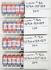 (20) 2010 P & D Lincoln $1 Rols BU MINT