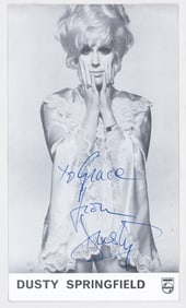 Dusty Springfield 7x4 Photo SIGNED BAS COA