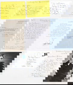 British Celebrity Signed Correspondence Letters