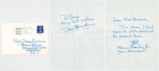 Ian Hendry Letter SIGNED [TV's The Avengers]