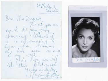 Maxine Audley SIGNED Photo and Letter