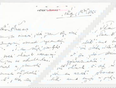 Peter Cushing Handwritten and Signed Letter