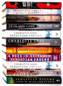 Sebastian Faulks 1st Editions (11 with 4 SIGNED)