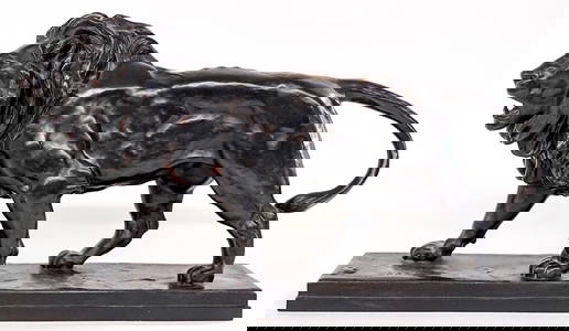 Antoine-Louis Barye Large Bronze Lion