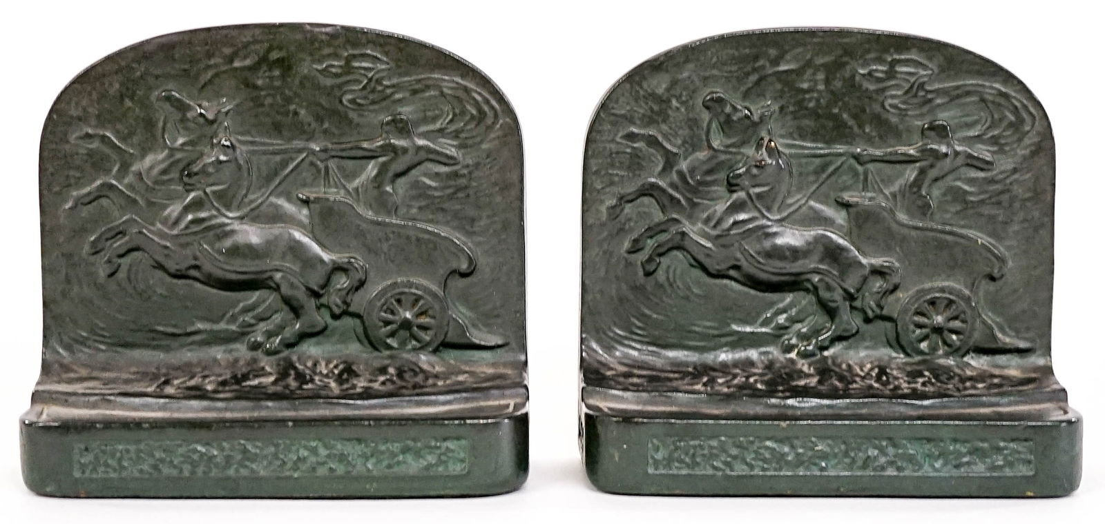 Roman Chariot Armor Bronze Clad Bookends (1 of 3)