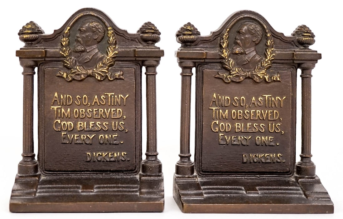 Charles Dickens by Bradley & Hubbard Bookends (1 of 3)