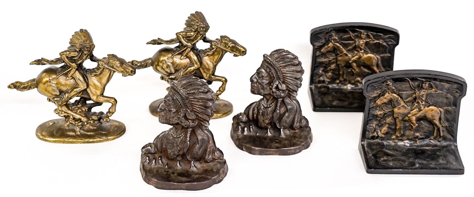 Three Pairs Native American Themed Bookends (1 of 5)