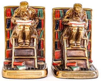 Marion Bronze Clad Bookends (Old Professor)