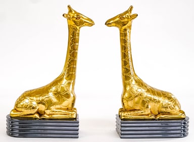 Rare Jennings Brothers Giraffe Pair Bookends