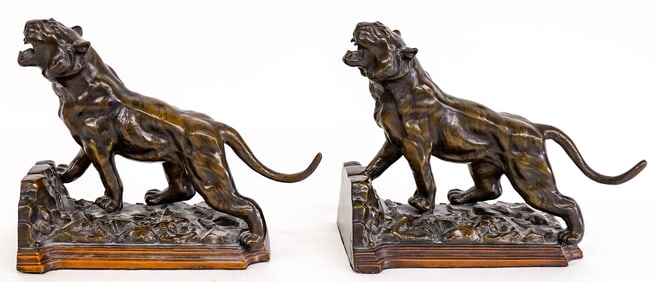 Pair Large Clad or Holloware Bookends