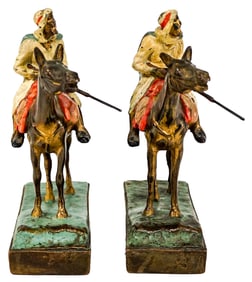 Antique Bronze Clad Soldiers on Horseback