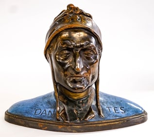Large Pompeian Bronze Clad Dantes Figure