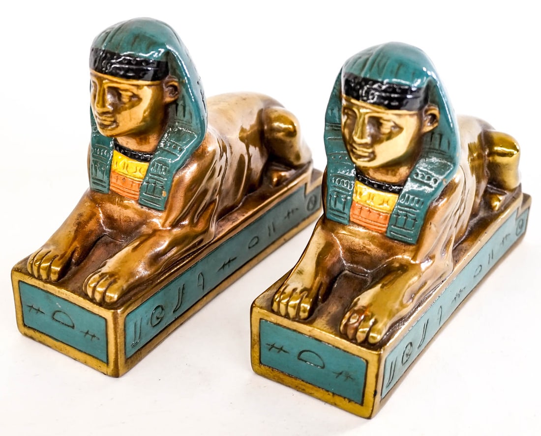 Art Deco Egyptian Motif Bronze Clad Pompeian (1 of 4)