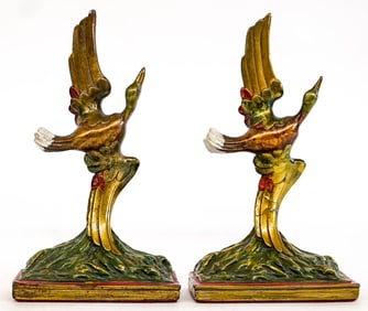 Antique Armour Bronze Clad Ducks in Flight