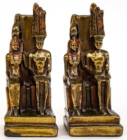 Pair Galvano Bronze Clad Bookends