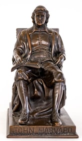 Jennings Bros. Metal Bookend [John Harvard]