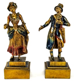 Pair Pompeian Bronze Clad Bookends