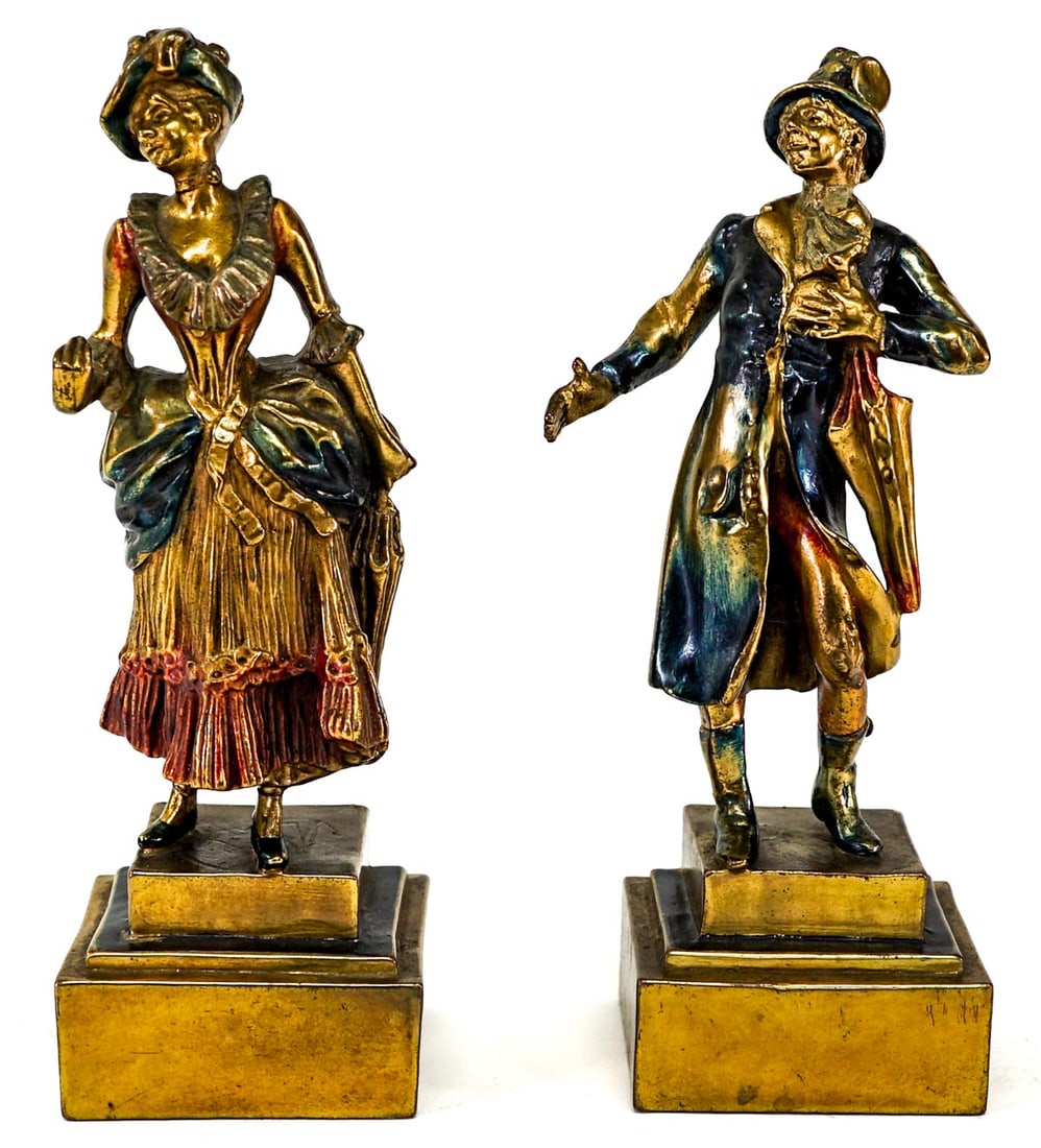 Pair Pompeian Bronze Clad Bookends (1 of 9)