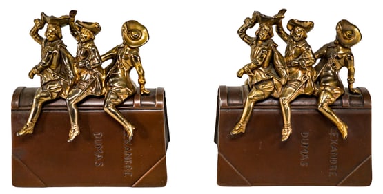 Jennings Brothers Pair Bookends -Three Musketeers