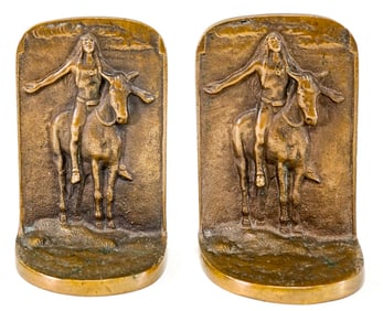 Bronze 'The Great Spirit' Pair Bookends