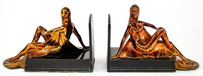 Art Deco Pair Bookends RARE